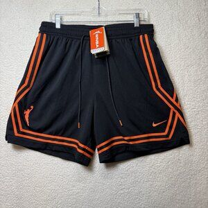 WNBA NIke Women's Basketball Shorts Black Orange Size Large DR5645-010 NEW
